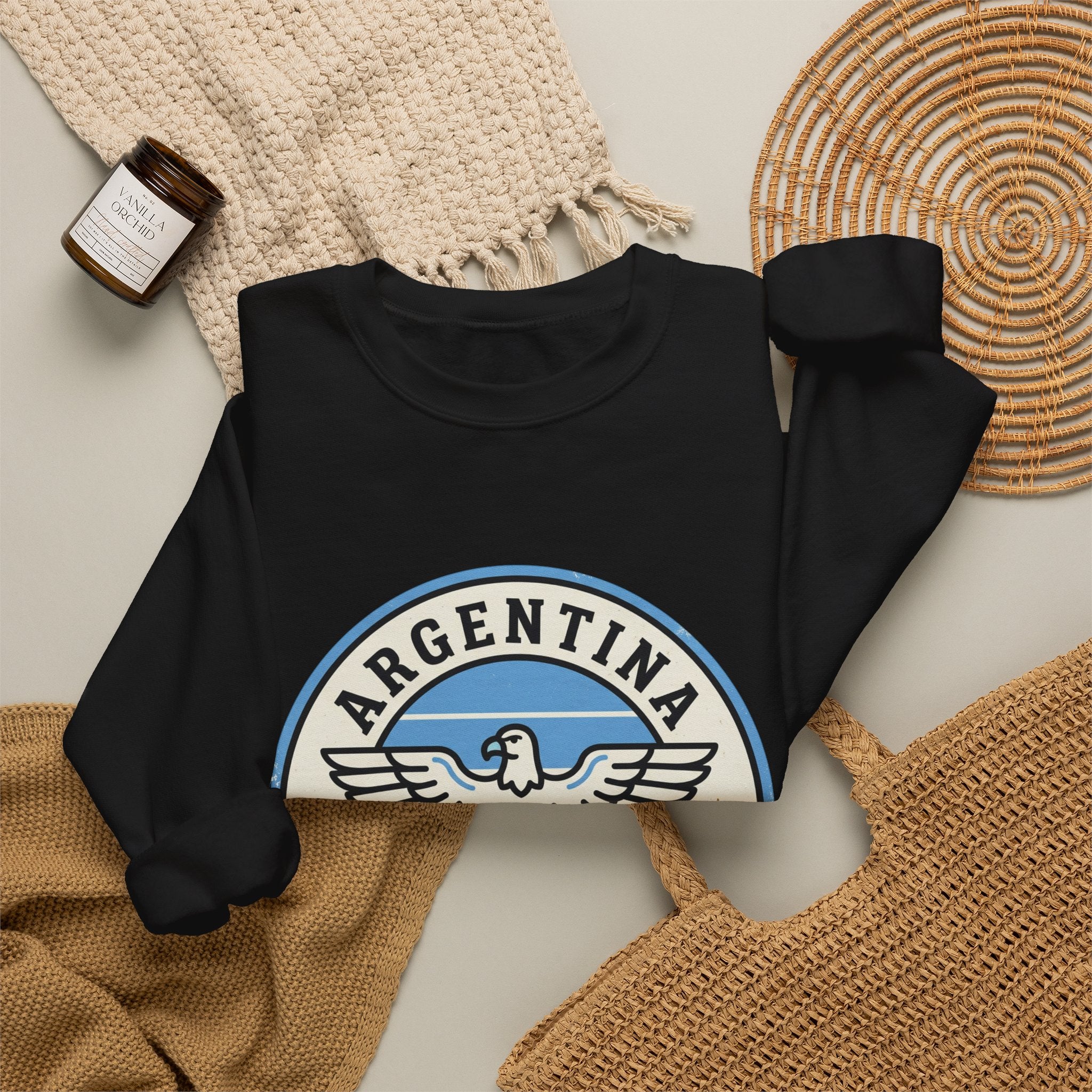 Argentina Fútbol Crest Sweatshirt | Soccer Country Pride, National Colors