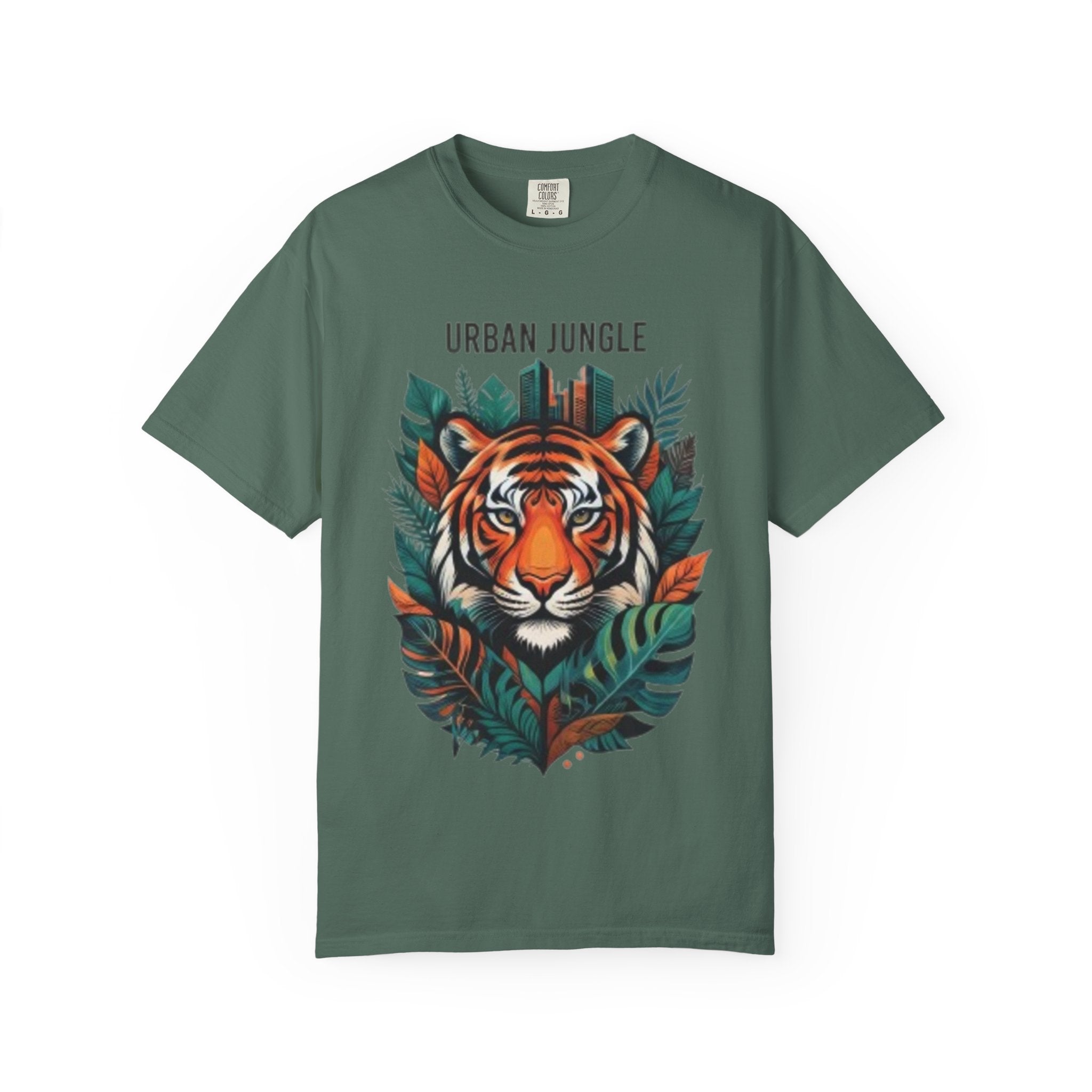 Urban Jungle Tiger T-Shirt – Bold Botanical Graphic Tee