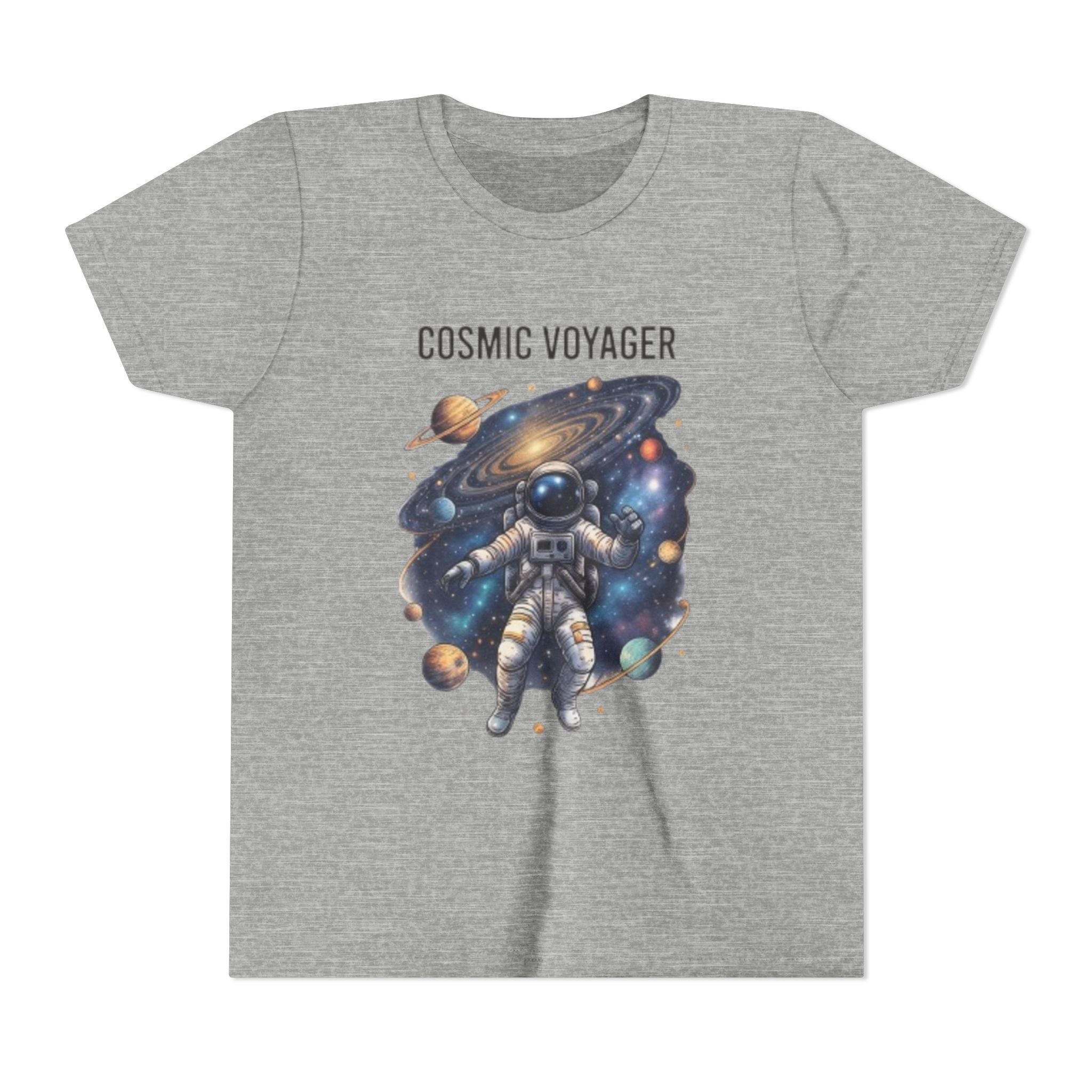 Cosmic Voyager Youth Tee — Astronaut Space Graphic Shirt for Kids