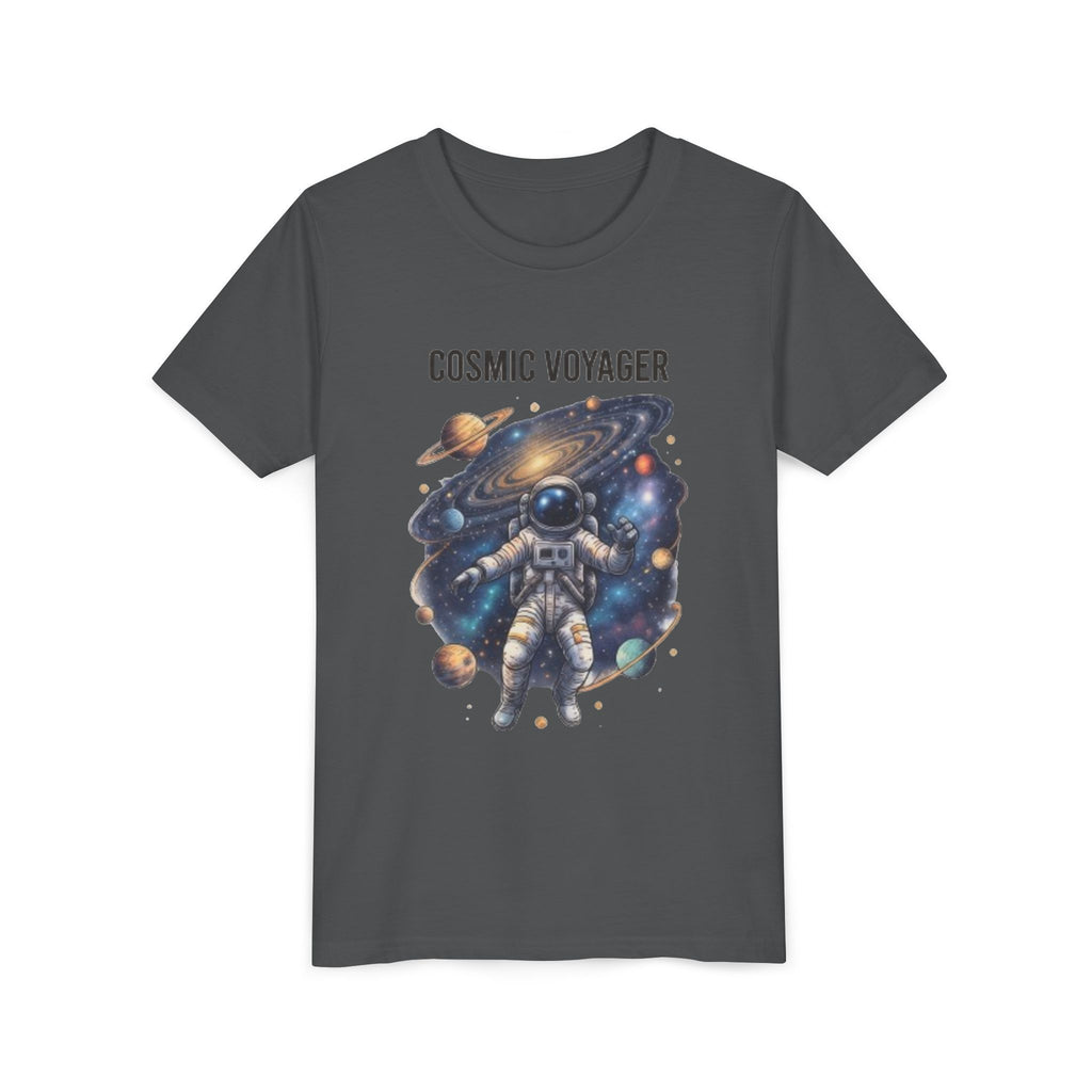 Cosmic Voyager Youth Tee — Astronaut Space Graphic Shirt for Kids